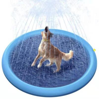 China Amazon Sustainable Hot Selling Inflatable Pool Toys Spray Pad Water Sprinkler Pad Bathing Tub Dog Pool for sale