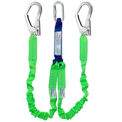 China Fall Protection Equipment CE Certified Fall Protection Safety Harness Rope Tool Lanyard With Hooks for sale