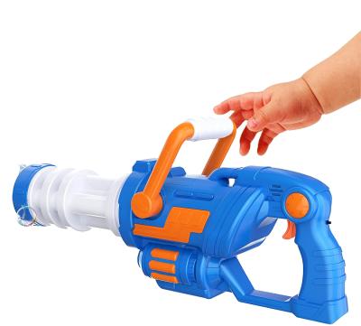 China Aliexpresselectric Fashion Plastic Toyard Plastic Gatlin Rocket Gun 44-Hole Big For Kid Bathroom Magic 2021 Soap Bubble Machine Hot Toy Gift for sale