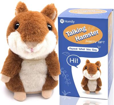 China Toyard Talking Hamster Talking Stuff Talking Hamster Repeats What You Say Plush Toy Electronic Hamster Mouse Animal for Boys Girls and Baby Gift for sale