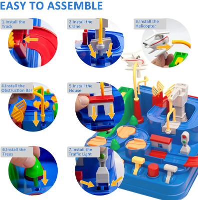 China Slot Toy Slot Toy Toyard Adventure Toys For Kindergarten Toy Children Educational 3 8 City Rescue Playsets Track Car Puzzle for sale