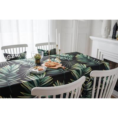 China Digital Printing Wholesale Customized Good Quality Restaurant Fabric Dining Table Cloth for sale