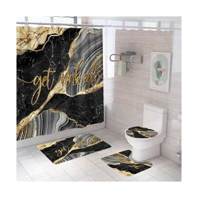 China New Type 4pcs Fashion Digital Printed Low Moq Sustainable Sale Bathroom Sink Supplies for sale