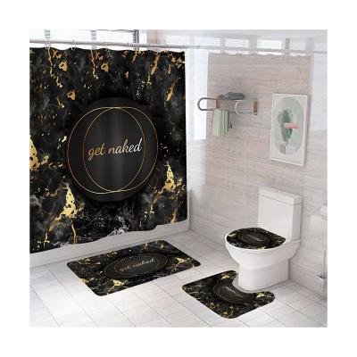 China Sustainable Fashionable Anti-Slip Bathroom Supplies With Shower Curtain And Covers for sale