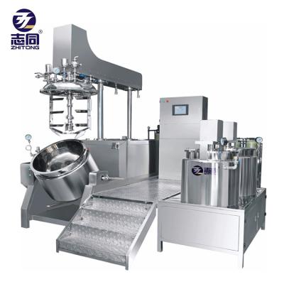 China 200L Customized Necessities ZT PLC Vacuum Homogenizer Emulsifier Daily Homogenizing Emulsifying Machine For Cosmetics for sale