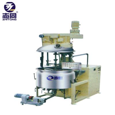 China Liquid With Suspended Solids Toothpaste Making Production Line Emulsifying Machinery Vacuum Homogenizer Mixer Boiler en venta