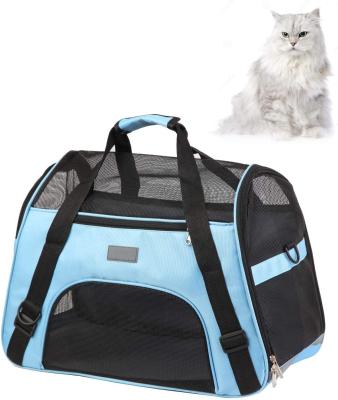 China FREE SAMPLE Soft Pet Carrier Airline Breathable Approved Soft Sided Pet Travel Carrying Handbag for sale