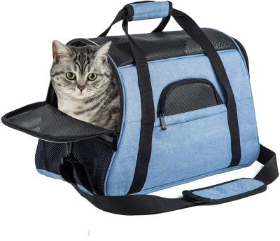 China FREE SAMPLE Breathable Airline Approved Pet Suitable Carrier For Cat And Dog Portable Folding Pet Carrier for sale