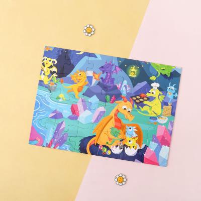 China 100% Eco-friendly Hot Sale Cartoon Animal Jigsaw Game 3d Cardboard Jigsaw Cartoon Jigsaw Puzzle for sale