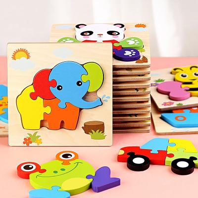 China 100% 2021 New Designs Hot Selling Eco-friendly Wooden 3d Puzzles Children's Jigsaw Puzzle Children's Puzzle for sale