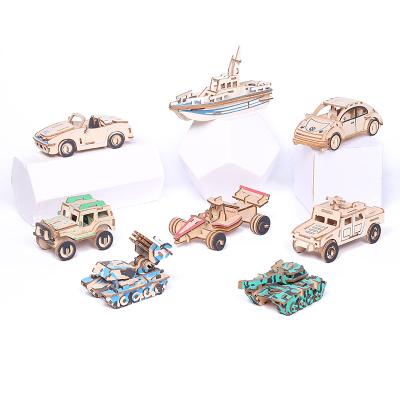 China 100% Eco-friendly Hot Sale Wooden 3d Assemblies Toy Stereoscopic Puzzle 3d Puzzles Toy For Kids for sale