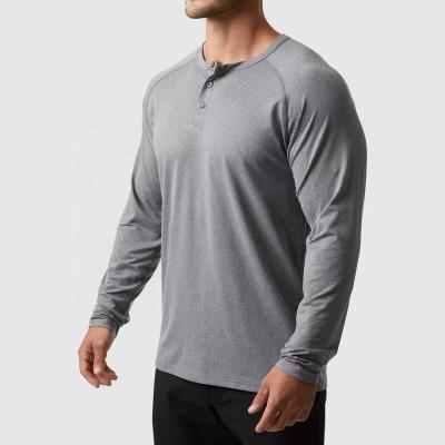 China Anti-wrinkle fashion comfort raglan sleeve long sleeve tee lightweight quick dry  T Shirt For Men for sale