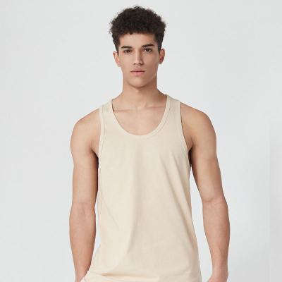 China Anti-wrinkle Men's Gym Sports 100% Polyester Exercise Men Straight Hem Slim Marl Sleave Less Tanktops Tank Tops Muscle Tee Sando For Men for sale