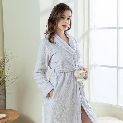 China White Gray Overall Cotton Robes Womens Pajamas Pajamas Nightgown For Bath Anti-static Roses for sale