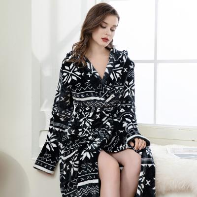 China Anti-Static Women Black Mature Silk Women's Full Nightgown Sleepwear Pajamas Wholesale for sale