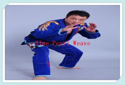 China 100% Cotton Blue jiu jitsu clothing Custom Martial Arts Uniforms for Adults for sale