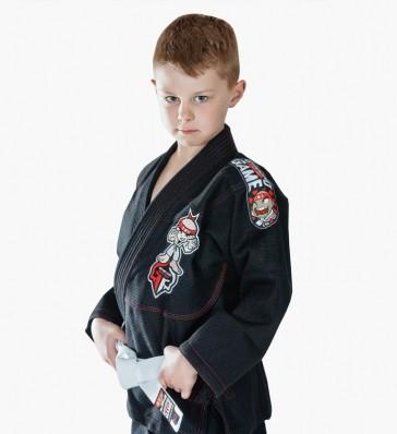 China Custom Black BJJ Gi Kimono Martial Arts Suit / Karate Clothes For Kids for sale