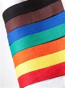 China Brown , Orange Taekwondo Color Belts in martial arts in Single Color for sale