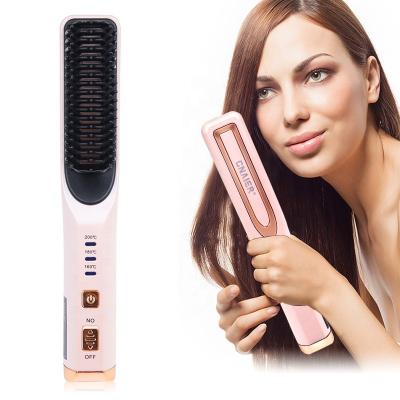 China Solo Professional Manufacturer Safety Hot Comb 500 Degree Hot Comb Ranking Products Comb Straightener Top Electric Hot Pink for sale