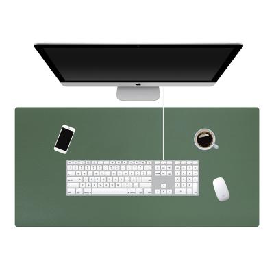 China Super Large Stocked PU Solid Color Mouse Pad Book Desk Computer Desk Leather Keyboard Pad Protector Waterproof for sale