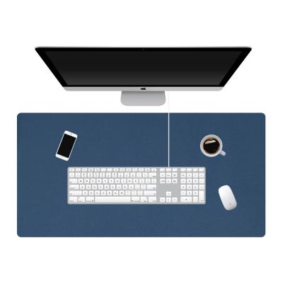 China Home Office Soft Stocked Gaming MousePad Resting Desk Dining Surface Protector Writing Mat Easy Clean PU Leather Laptop Desk Mat 90*45cm for sale