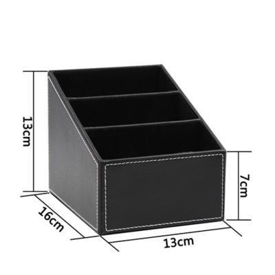 China storage boxes & Custom Made Eco-friendly Stationary Organizer Pen Holders Bins Desk Pen Box Leather Pen Pot for sale