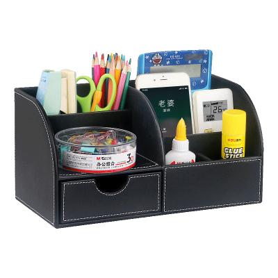 China _leather Wooden Home & School & Office Table Use Custom Leather Pen Holder For Stock, PVC/PU Leather Pen Holder Round Make Up Brush Container for sale