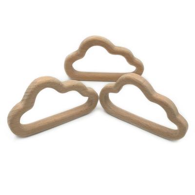 China BPA FREE Cartoon Smooth Cloud Wooden Teethers Beech Wooden Teethers Accessories Baby Chew Toys Natural for sale