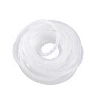 China Protect Cables PE Pipe Spiral Hose Protective Wire Harness Plastic Coiling Conduit Coiling Anti-bite Collector White for sale