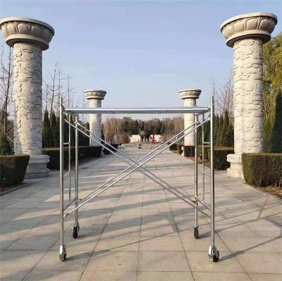 China Durable multifunctional portable folding scaffold with wheel decoration frame hot dip galvanized telescopic scaffolding for sale