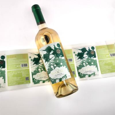 China Oem Odm Self Adhesive Labels Embossed Tear Resistant Personalised Wine Bottles for sale