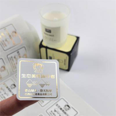 Chine Étiquette adhésive de bougie en feuille d'or Impression de flacons d'aromathérapie Étiquettes d'emballage de bougie à vendre