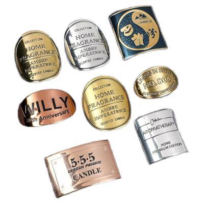 China Wine Bottle CMYK Metal Wine Labels Aluminum Foil Sticker Embossed 3D Sticker for sale