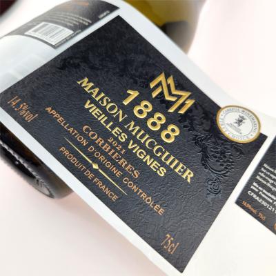 Chine Étiquettes pour bouteilles de champagne sur mesure en CMYK à vendre