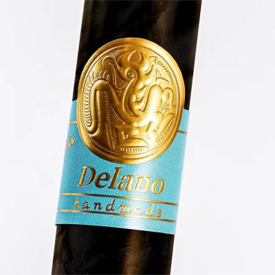 China Brand Custom Cigar Label Printing Gold Foil Stamping Gold Foil Cigar Label Printing Te koop