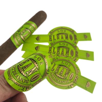 Cina Green Luxury Cigar Band stampa adesivi personalizzati per imballaggi in vendita