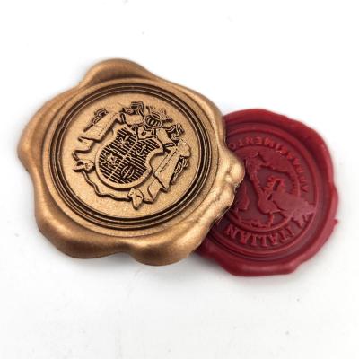 China Gold Logo Epoxy Stickers Sealing Wax Seal Stickers  For Envelopes for sale