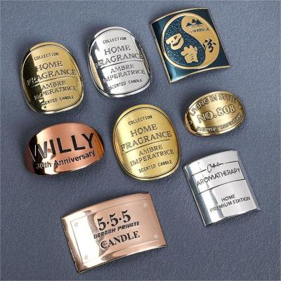China Wine Bottle Gold Red Wine Label Perfume Bottles Metal Sticker With Your ODM Design Printed Color Pantone color Waterproof for sale