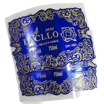 China Aluminum 3D Emblem Wine Bottle Metal Logo Sticker Metal Badge Label Customized for sale
