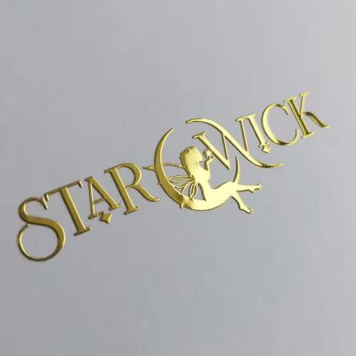 China Gold Embossed Soft Aluminum Metal Label for Wine Bottles Custom Print for sale