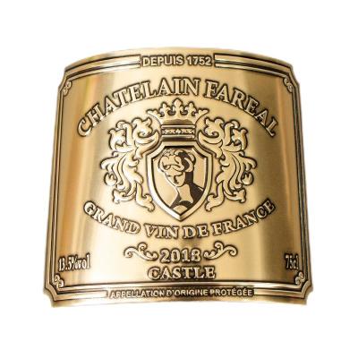 China Customized Gold Foil Stamping Wine Label for Whiskey Bottle Packaging for sale