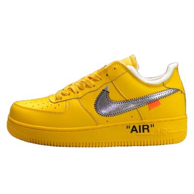 China Fashion Trend OG AF College Gold Low-Top-Skateboardschuhe Yellow High Quality Common Sport Freizeitschuhe for sale