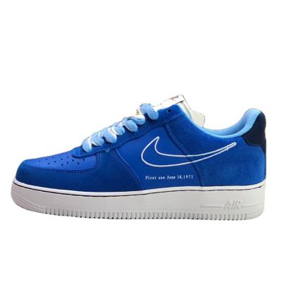 China All-match buckle fashion trend OG quality AF platinum sports shoes low top dark blue no. 1 fashion casual fashionable shoes for sale