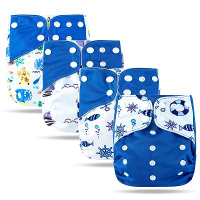 China Regular Printed All In One Size Baby Pocket Cloth Diaper With Inserts for sale