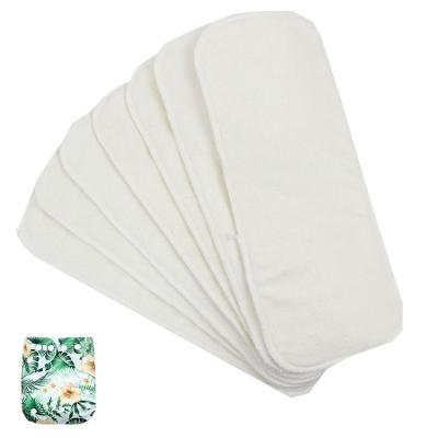 China Natucare BSCI Baby Diaper Pad Water-absorbing Changing Liners 5 Layer Bamboo Cloth Diaper Inserts for sale