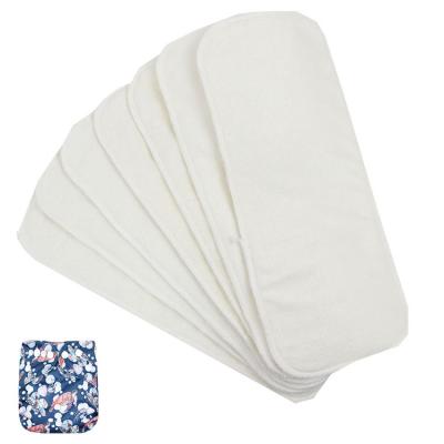 China Wet Printed 4 Layer Reusable Bamboo Dry Diaper Insert For Cloth Diaper for sale