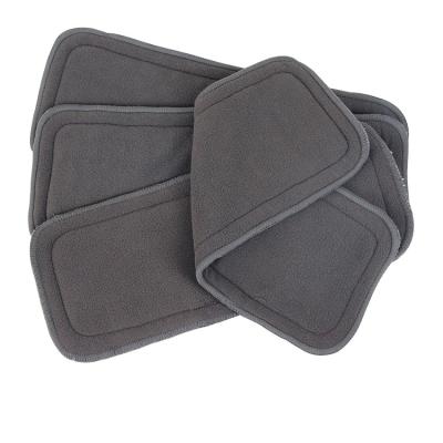 China Natucare BSCI Cloth Diaper Insert Bamboo Water-absorbing Charcoal Recycle Washable Cloth Diaper Liners With Snaps for sale