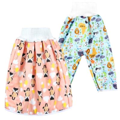 China Natucare Kids Waterproof Skirt Shape New Printed Diaper Skirts Shorts Potty Training for sale