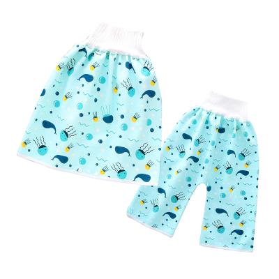 China Best Selling Soft Waterproof Diaper Pants Newborn Reusable Cloth Padded Diaper Skirt And Padded Diaper Pants For Night for sale