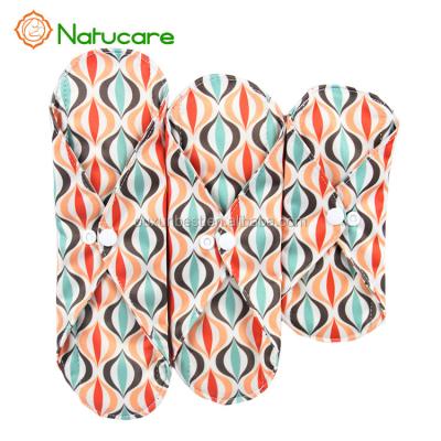 China Mom Cloth Menstrual Pads Feminine Printed Soft Hygiene Product Of High Quality Reusable Washable Bamboo Charcoal Sanitary Napkins for sale